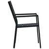 vidaXL Chaises de jardin lot de 2 Noir PEHD Aspect de bois