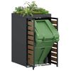 vidaXL Stockage de Poubelle &agrave; Roulettes avec Toit de Jardini&egrave;re pour Poubelle de 240L