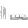 vidaXL Salon de jardin 4 pcs avec coussins résine tressée gris