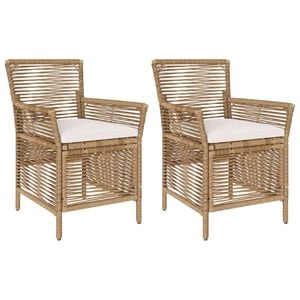 vidaXL Chaise d'Ext&eacute;rieur 2 pc Beige et cr&egrave;me polyrotin