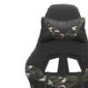 vidaXL Chaise de jeu avec repose-pied Noir et camouflage Similicuir
