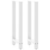 vidaXL Pieds de table de bar Blanc 2 pi&egrave;ces 50 x (100-101) cm Acier