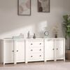 vidaXL Buffet Blanc 230x35x80 cm Bois massif de pin
