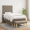 vidaXL Sommier &agrave; lattes de lit avec matelas Taupe 90x190 cm Tissu