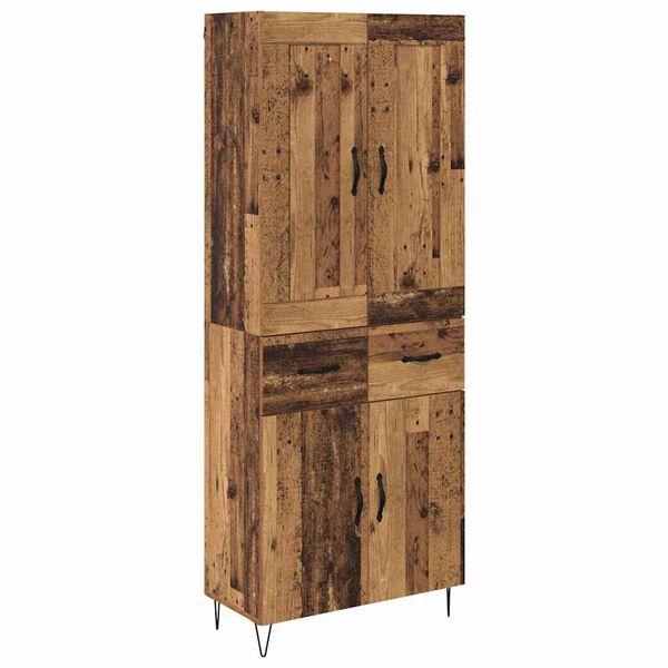 vidaXL Haut Armoire Bois Ancien 69,5 x 34 x 180 cm Bois d'ing&eacute;nierie