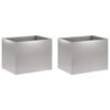 vidaXL Cache-pot de jardin 2 pc Argent&eacute; 40 x 30 x 30 cm