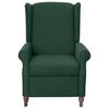 vidaXL Fauteuil de massage inclinable Vert fonc&eacute; Tissu