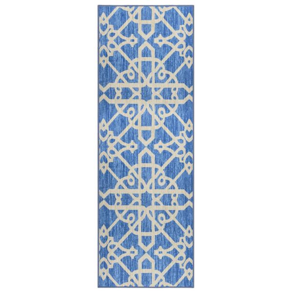 vidaXL Tapis de couloir Bleu 80x250 cm