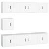 vidaXL Ensemble de meubles TV 7 pcs Blanc Bois d'ing&eacute;nierie