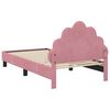 vidaXL Cadre de lit pour enfants avec t&ecirc;te de lit Rose 80 x 160 cm