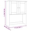 vidaXL Dessus de commode ALTA blanc 77x30x92 cm bois massif de pin