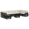vidaXL Ensemble de canap&eacute; de jardin 11 pcs Noir et blanc cr&egrave;me