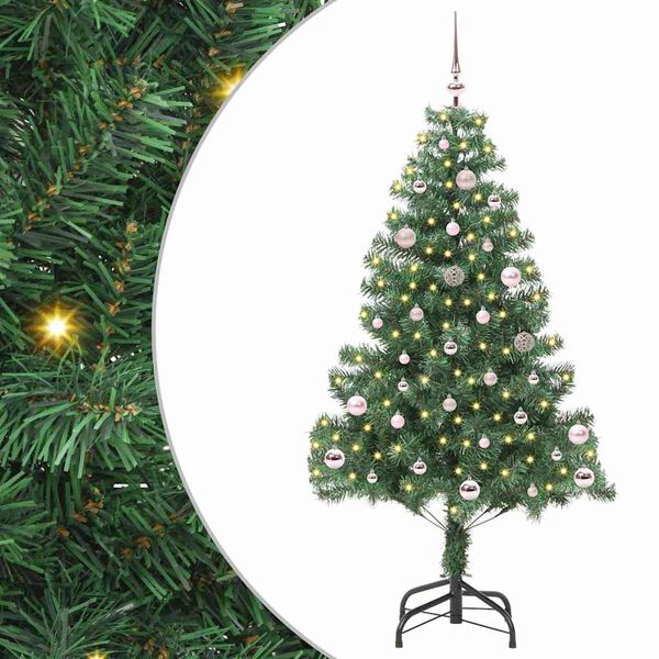vidaXL Sapin de No&euml;l avec 150 LED avec support Vert 150 cm PVC