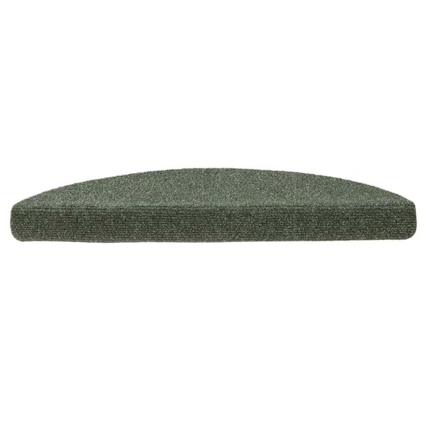 vidaXL Tapis d'escalier autocollants 30 pi&egrave;ces 56 x 17 x 3 cm Vert Demi-rond