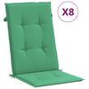 vidaXL Chaises de jardin inclinables et coussins lot de 8 teck solide
