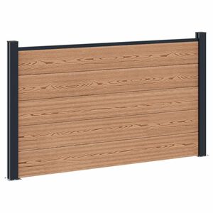 vidaXL Ensemble de Cl&ocirc;ture 180 x 105 cm WPC et Aluminium Marron