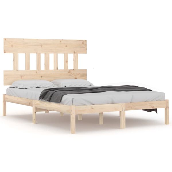 vidaXL Cadre de lit sans matelas 120x190 cm bois massif