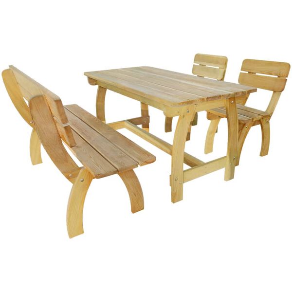 vidaXL Ensemble &agrave; manger d'ext&eacute;rieur 4 pcs Bois de pin impr&eacute;gn&eacute;