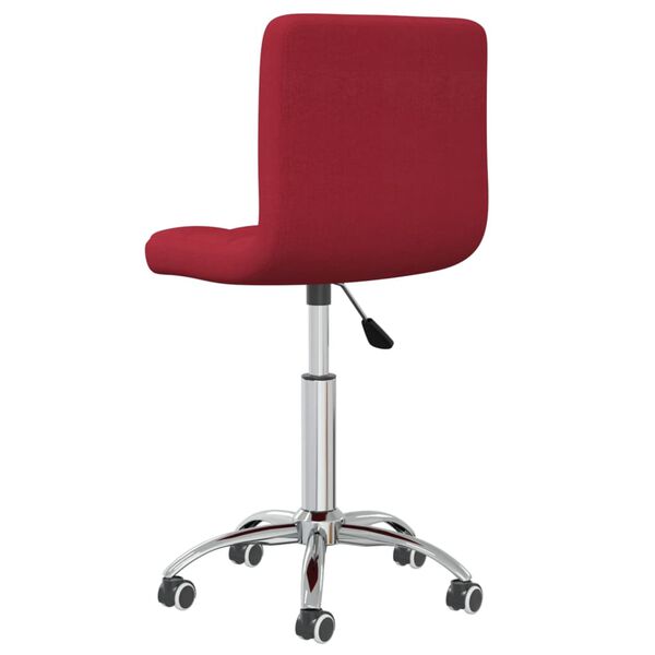 vidaXL Chaise pivotante de salle &agrave; manger Rouge bordeaux Tissu