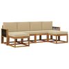 vidaXL Ensemble de canap&eacute;s d'ext&eacute;rieur 6 pc Naturel et Beige Polyester