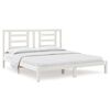 vidaXL Cadre de lit sans matelas blanc 180x200 cm bois massif