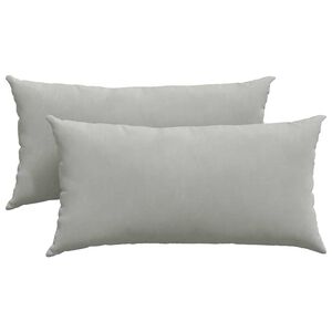 vidaXL Coussins de canap&eacute; 2 pcs Gris clair 80 x 40 cm tissu