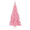 vidaXL Sapin de No&euml;l avec 300 LED avec support Rose 210 cm PVC