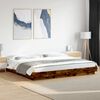 vidaXL Cadre de lit sans matelas ch&ecirc;ne fum&eacute; 200x200 cm