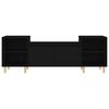vidaXL Meuble TV Noir 160x35x55 cm Bois d'ing&eacute;nierie