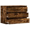 vidaXL Commode d'angle ch&ecirc;ne fum&eacute; 80x41x58 cm bois d'ing&eacute;nierie