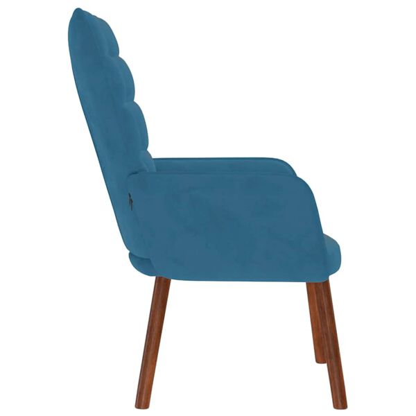 vidaXL Chaise de relaxation Bleu Velours