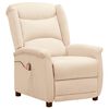 vidaXL Fauteuil de massage Cr&egrave;me Tissu