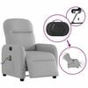 vidaXL Fauteuil de massage inclinable électrique gris nuage tissu