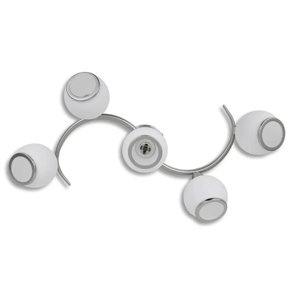 vidaXL Plafonnier avec abat-jour en verre sur rail ondulé