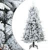 vidaXL Sapin de No&euml;l artificiel &agrave; branches pliantes, duveteux de neige