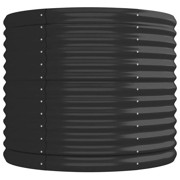 vidaXL Lit sur&eacute;lev&eacute; de jardin Acier galvanis&eacute; Anthracite