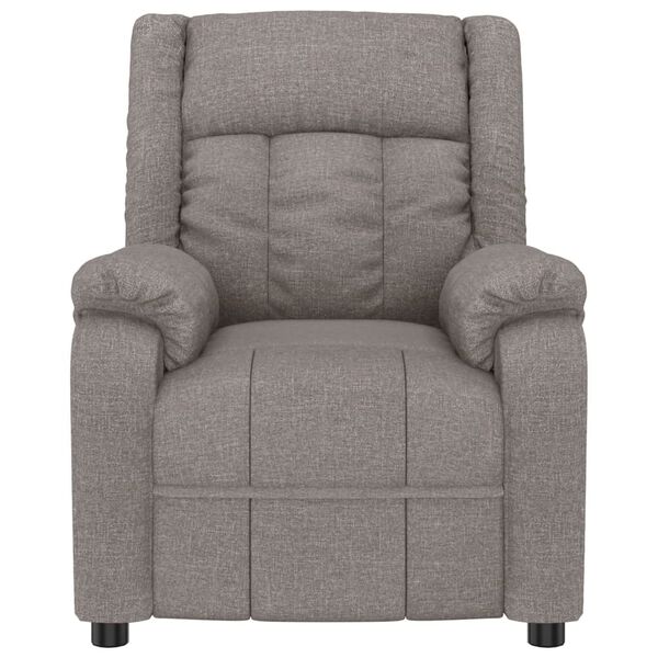 vidaXL Fauteuil de massage Taupe Tissu