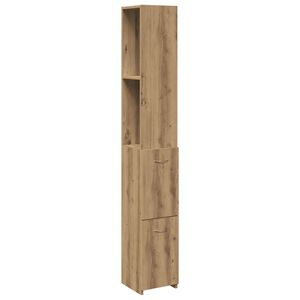 vidaXL Armoire de salle de bain ch&ecirc;ne artisanal 25x25x170 cm