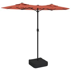 vidaXL Parasol de jardin &agrave; double t&ecirc;te terre cuite 316x145 cm