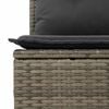 vidaXL Salon de jardin avec coussins 7 pcs gris r&eacute;sine tress&eacute;e