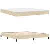 vidaXL Lit &agrave; ressorts avec matelas Cr&egrave;me 180 x 200 cm tissu