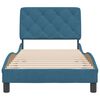 vidaXL Cadre de lit sans matelas bleu 90x200 cm velours