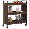 vidaXL Chariot de cuisine chêne marron 70x30x82 cm bois d'ingénierie