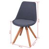 vidaXL Chaises à manger lot de 2 gris foncé tissu