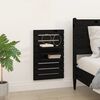 vidaXL Étagères de chevet murales 2 pcs Noir Bois de pin massif