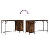 vidaXL Bureau d'ordinateur chêne fumé 131x48x75 cm bois d’ingénierie