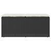 vidaXL Banc de jardin avec coussin noir 110x40x44 cm résine tressée