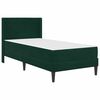 vidaXL Cadre de lit avec matelas Vert fonc&eacute; 100 x 200 cm Velours