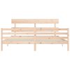 vidaXL Cadre de lit sans matelas 200x200 cm bois massif
