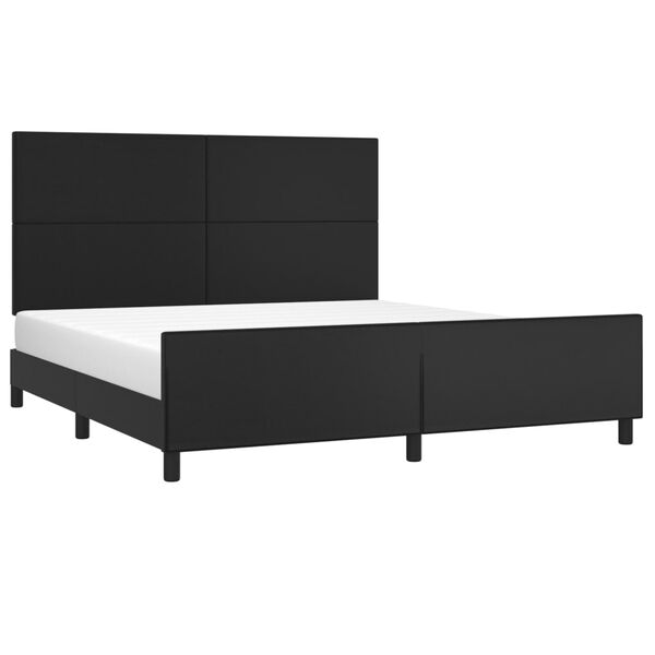 vidaXL Cadre de lit sans matelas noir 160x200 cm similicuir